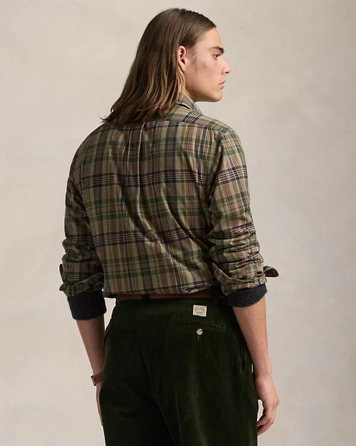 Lauren Ralph Lauren Camisa Técnica Custom Fit Con Cuadros Para Hombre | Ralph Lauren® ES