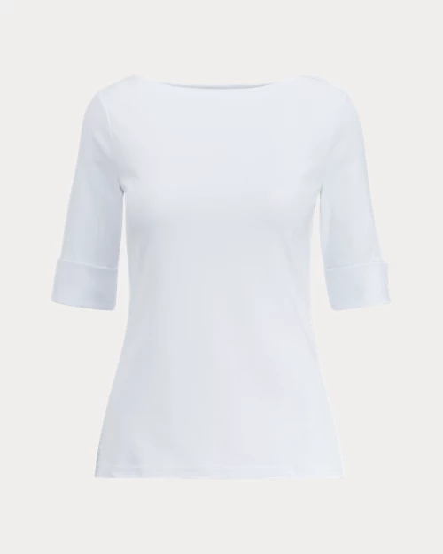 Lauren Ralph Lauren Camiseta Con Cuello Barco De Algodón Para Mujer | Ralph Lauren® ES