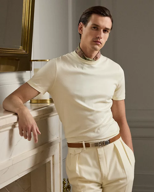 lauren ralph lauren Camiseta de algodón con cuello redondo para hombre | Ralph Lauren® ES