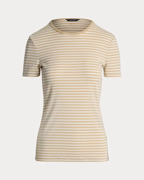 Lauren Ralph Lauren Camiseta De Algodón Elástico Con Rayas Para Mujer | Ralph Lauren® ES