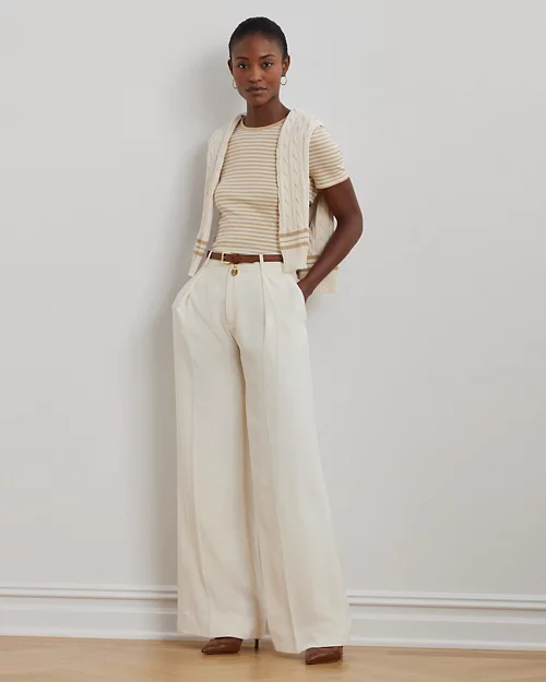 Lauren Ralph Lauren Camiseta De Algodón Elástico Con Rayas Para Mujer | Ralph Lauren® ES