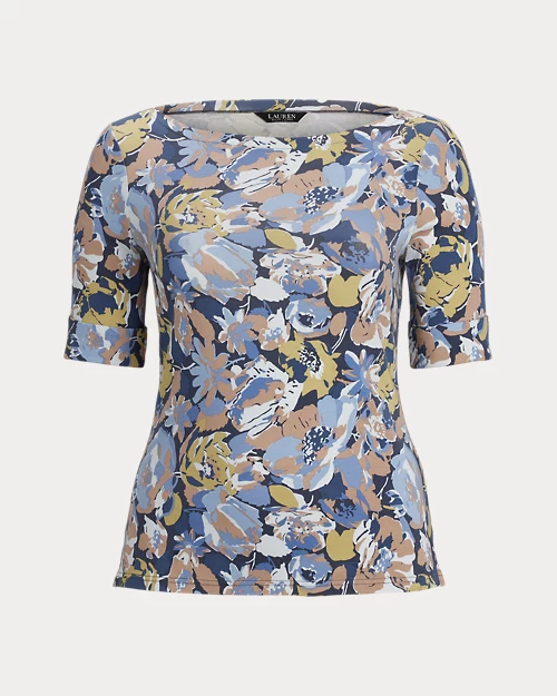 Lauren Ralph Lauren Camiseta De Algodón Elástico Estampada Para Mujer | Ralph Lauren® ES
