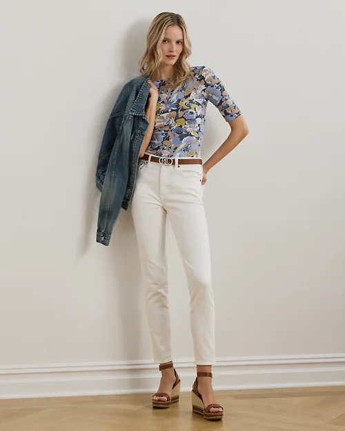 Lauren Ralph Lauren Camiseta De Algodón Elástico Estampada Para Mujer | Ralph Lauren® ES