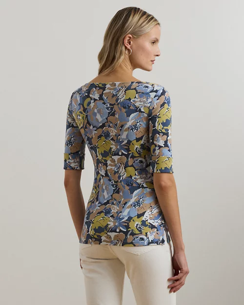 Lauren Ralph Lauren Camiseta De Algodón Elástico Estampada Para Mujer | Ralph Lauren® ES