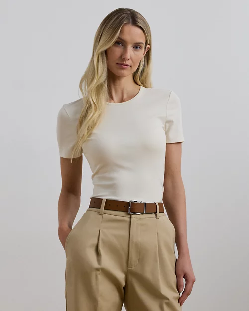 lauren ralph lauren Camiseta de algodón elástico para mujer | Ralph Lauren® ES