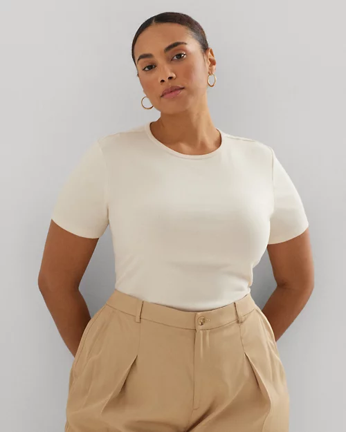 lauren ralph lauren Camiseta de algodón elástico para mujer | Ralph Lauren® ES