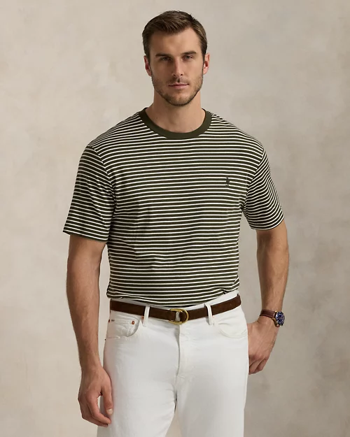 lauren ralph lauren Camiseta de algodón suave con rayas para hombre | Ralph Lauren® ES