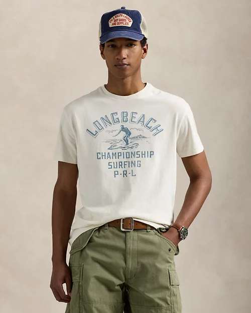 lauren ralph lauren Camiseta de punto Classic Fit estampada para hombre | Ralph Lauren® ES