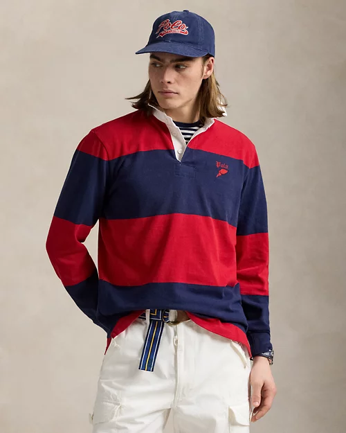 lauren ralph lauren Camiseta de rugby con rayas Classic Fit para hombre | Ralph Lauren® ES