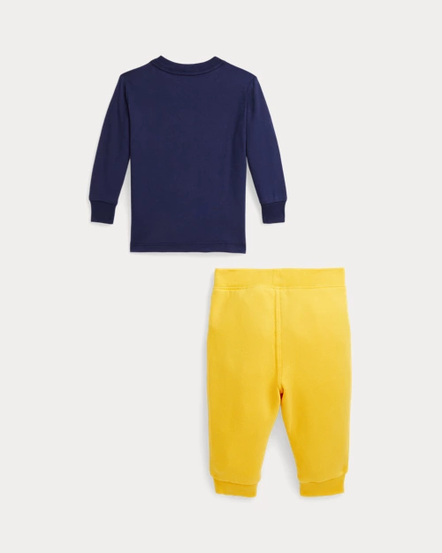 Lauren Ralph Lauren Camiseta Polo Bear Y Pantalón De Felpa Para Bebé Niño | Ralph Lauren® ES