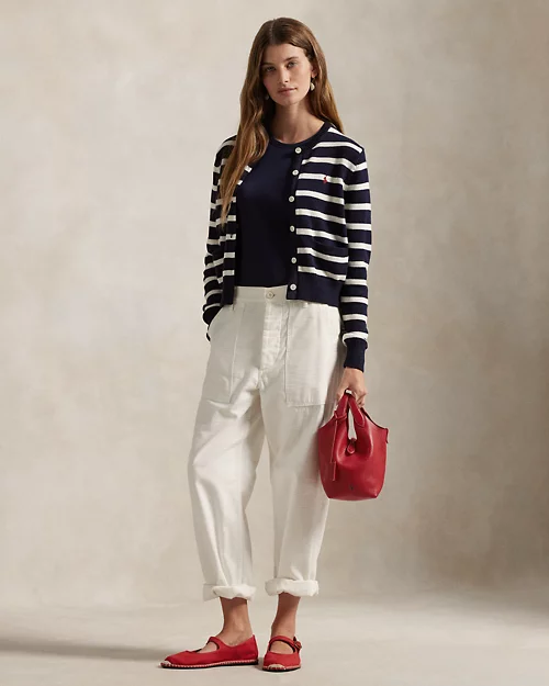 Lauren Ralph Lauren Cárdigan De Algodón Con Cuello Redondo Para Mujer | Ralph Lauren® ES