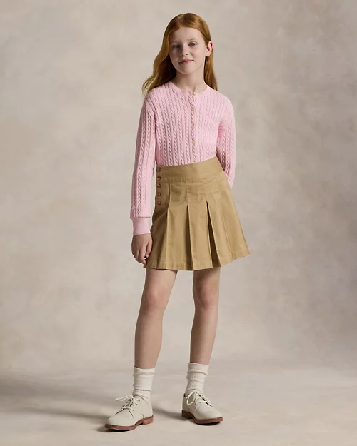 Lauren Ralph Lauren Cárdigan De Algodón En Punto De Ochos Para Niña | Ralph Lauren® ES
