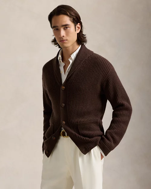 lauren ralph lauren Cárdigan de lana y cachemira con textura para hombre | Ralph Lauren® ES