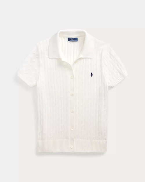 Lauren Ralph Lauren Cárdigan Tipo Polo En Punto De Ochos Para Mujer | Ralph Lauren® ES