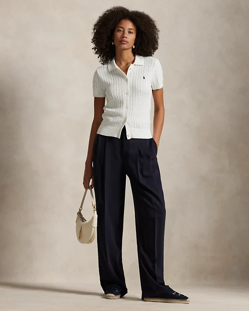 Lauren Ralph Lauren Cárdigan Tipo Polo En Punto De Ochos Para Mujer | Ralph Lauren® ES