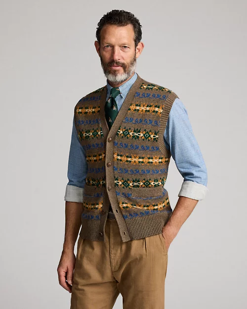 Lauren Ralph Lauren Chaleco De Mezcla De Lana Fair Isle Para Hombre | Ralph Lauren® ES