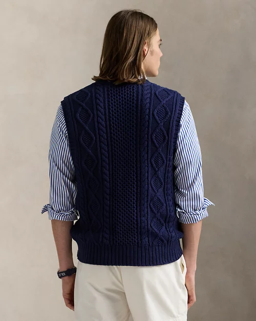 Lauren Ralph Lauren Chaleco De Punto Aran De Algodón Para Hombre | Ralph Lauren® ES