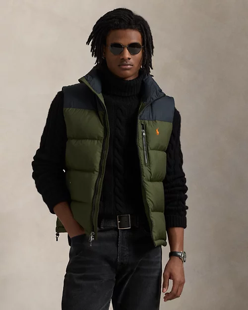 lauren ralph lauren Chaleco Gorham con bloques de color para hombre | Ralph Lauren® ES