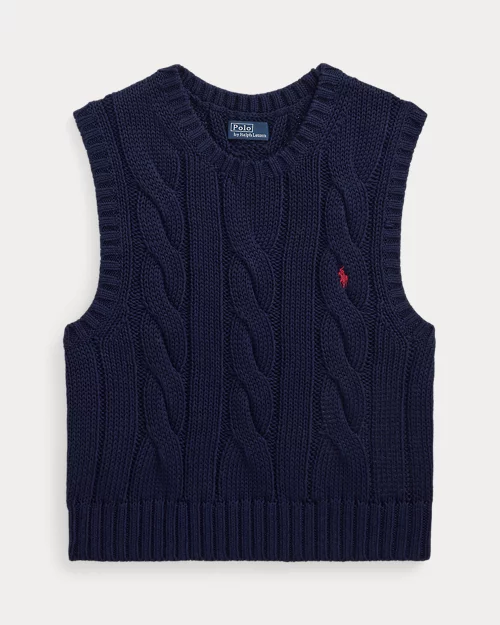 Lauren Ralph Lauren Chaleco Recortado En Punto De Ochos Para Mujer | Ralph Lauren® ES