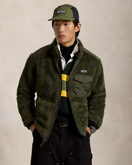 lauren ralph lauren Chaqueta bimaterial con tejido polar para hombre | Ralph Lauren® ES