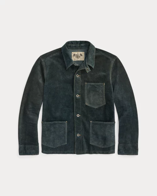 lauren ralph lauren Chaqueta de ante vuelto teñido en índigo para hombre | Ralph Lauren® ES