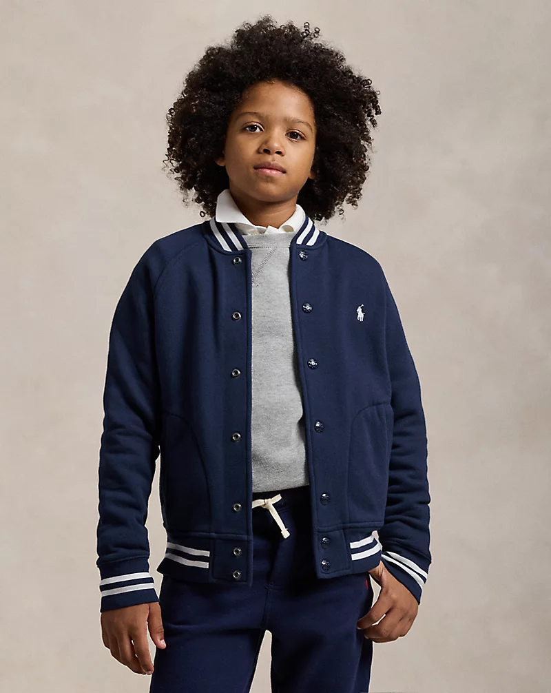 lauren ralph lauren Chaqueta de felpa de béisbol para niño | Ralph Lauren® ES