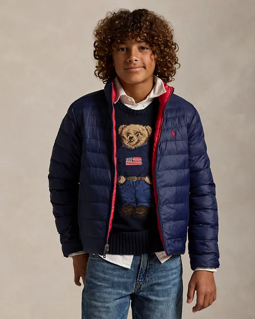 lauren ralph lauren Chaqueta P-Layer 2 acolchada reversible para niño | Ralph Lauren® ES
