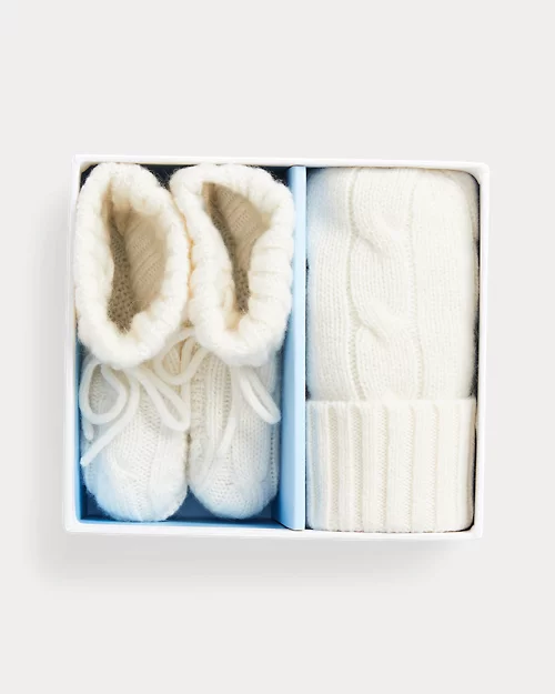 lauren ralph lauren Conjunto de gorro y patucos de cachemira para bebé niño | Ralph Lauren® ES