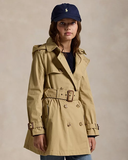lauren ralph lauren Gabardina con capucha para niña | Ralph Lauren® ES
