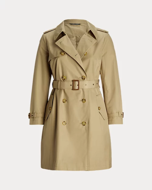 Lauren Ralph Lauren Gabardina Cruzada De Mezcla De Algodón Para Mujer | Ralph Lauren® ES