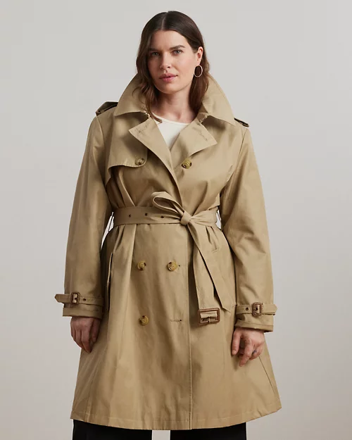 Lauren Ralph Lauren Gabardina Cruzada De Mezcla De Algodón Para Mujer | Ralph Lauren® ES