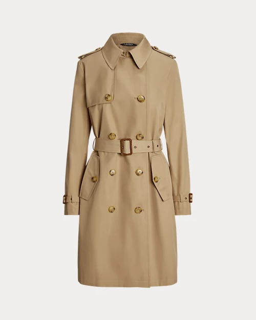Lauren Ralph Lauren Gabardina Cruzada De Mezcla De Algodón Para Mujer | Ralph Lauren® ES