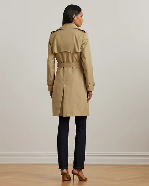 Lauren Ralph Lauren Gabardina Cruzada De Mezcla De Algodón Para Mujer | Ralph Lauren® ES