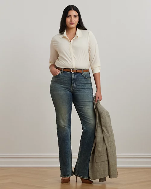 lauren ralph lauren Jeans bootcut de tiro alto para mujer | Ralph Lauren® ES