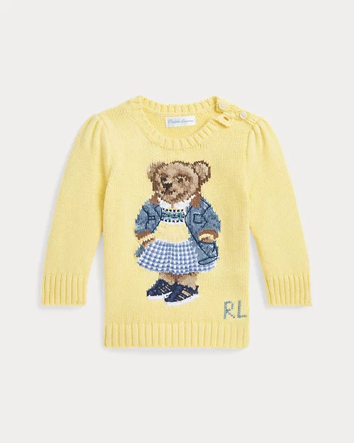 lauren ralph lauren Jersey con cuello redondo y Polo Bear para bebé niña | Ralph Lauren® ES