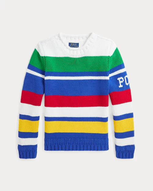 lauren ralph lauren Jersey de algodón con logotipo y rayas para niño | Ralph Lauren® ES