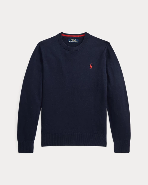 lauren ralph lauren Jersey de algodón de cuello redondo para niño | Ralph Lauren® ES