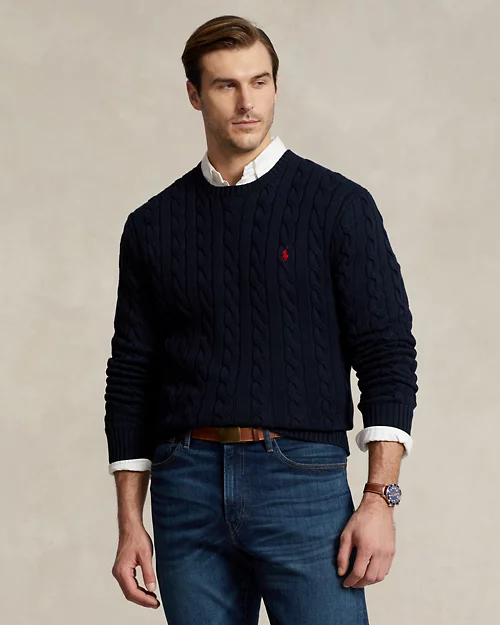 lauren ralph lauren Jersey de algodón en punto de ochos para hombre | Ralph Lauren® ES