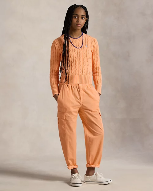 Lauren Ralph Lauren Jersey De Algodón En Punto De Ochos Para Niña | Ralph Lauren® ES