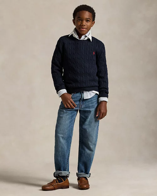 Lauren Ralph Lauren Jersey De Algodón En Punto De Ochos Para Niño | Ralph Lauren® ES