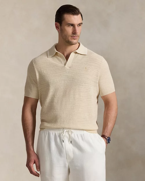 lauren ralph lauren Jersey de algodón y lino con textura para hombre | Ralph Lauren® ES