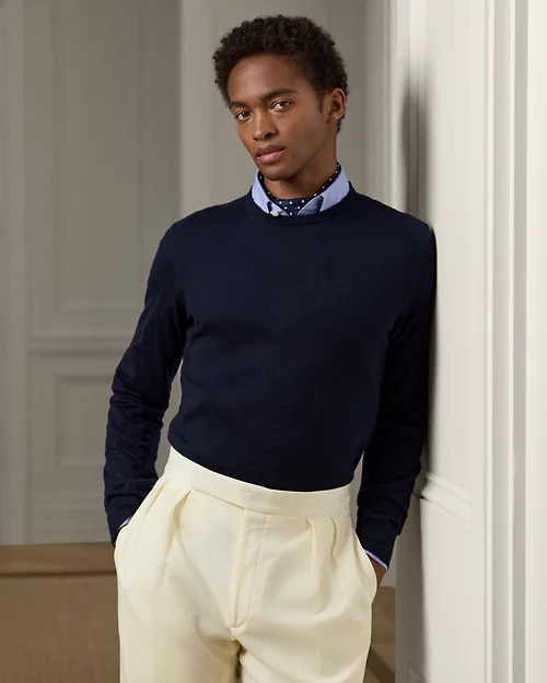 lauren ralph lauren Jersey de cachemira con cuello redondo para hombre | Ralph Lauren® ES