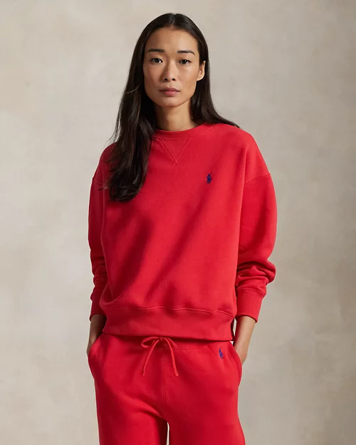 lauren ralph lauren Jersey de felpa con cuello redondo para mujer | Ralph Lauren® ES