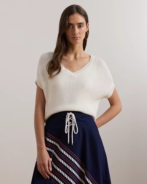 lauren ralph lauren Jersey de manga corta acanalado para mujer | Ralph Lauren® ES