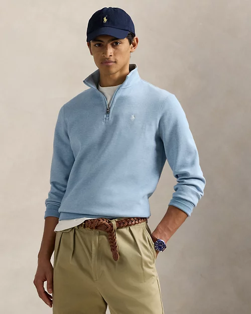 lauren ralph lauren Jersey de punto doble con cremallera para hombre | Ralph Lauren® ES