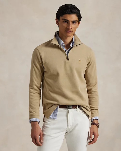 lauren ralph lauren Jersey Estate-Rib con cremallera corta para hombre | Ralph Lauren® ES