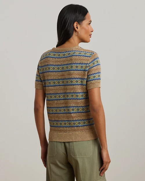 Lauren Ralph Lauren Jersey Fair Isle De Manga Corta Para Mujer | Ralph Lauren® ES