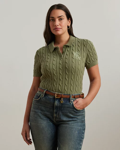 lauren ralph lauren Jersey tipo polo de algodón para mujer | Ralph Lauren® ES