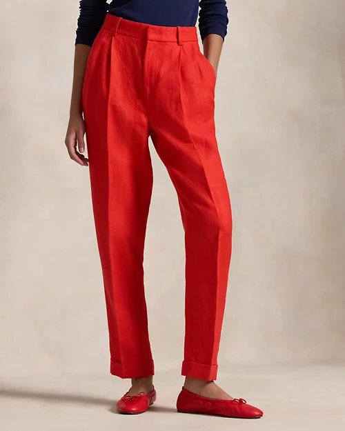 Lauren Ralph Lauren Pantalón Ajustado De Sarga De Lino Para Mujer | Ralph Lauren® ES