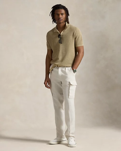 lauren ralph lauren Pantalón cargo de lino Slim Tapered Fit para hombre | Ralph Lauren® ES